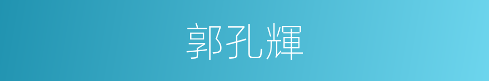 郭孔輝的同義詞