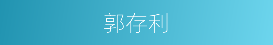 郭存利的同义词