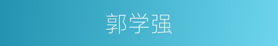 郭学强的同义词
