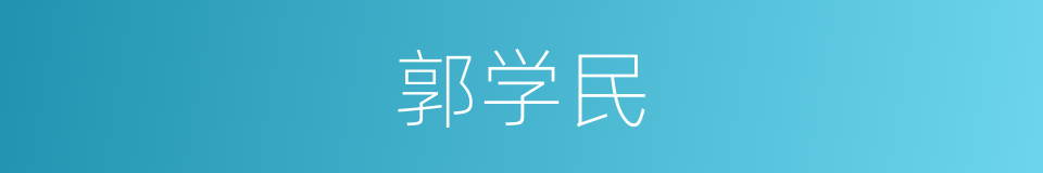 郭学民的同义词