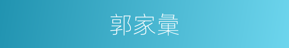 郭家彙的同義詞