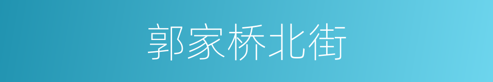 郭家桥北街的同义词