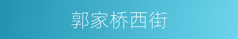 郭家桥西街的同义词