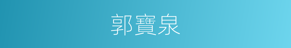 郭寶泉的同義詞