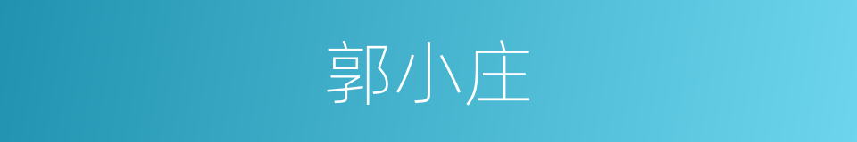 郭小庄的同义词