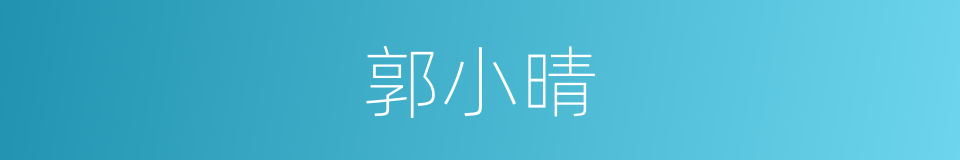 郭小晴的同义词