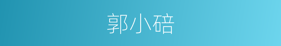 郭小碚的同义词