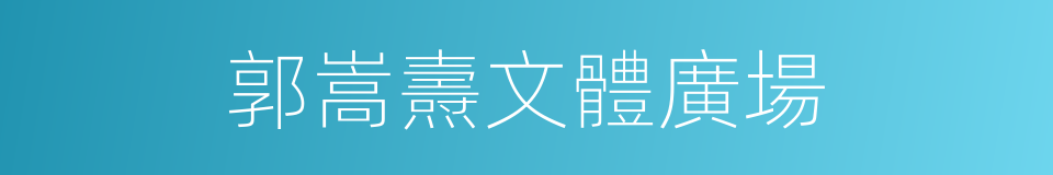 郭嵩燾文體廣場的同義詞