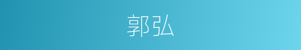 郭弘的同义词