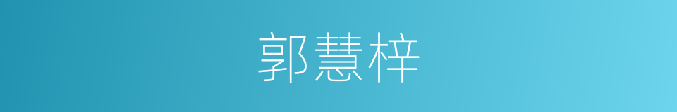 郭慧梓的同义词