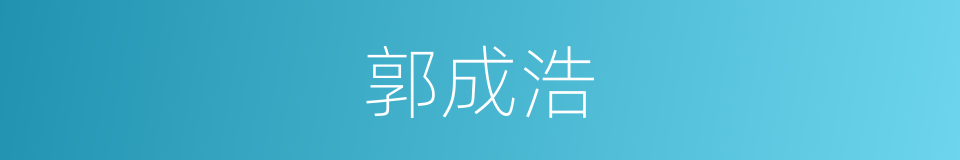 郭成浩的同义词