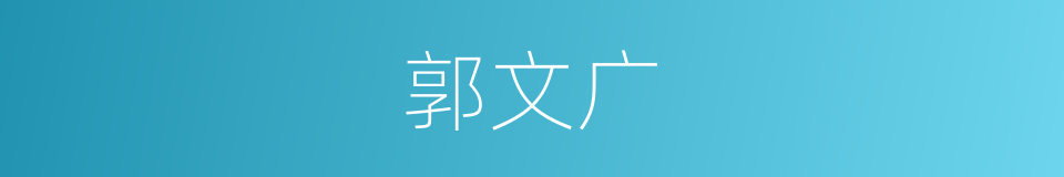 郭文广的同义词