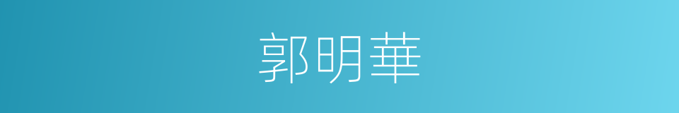 郭明華的同義詞