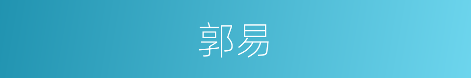 郭易的同义词