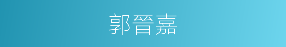 郭晉嘉的同義詞