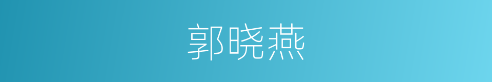 郭晓燕的同义词