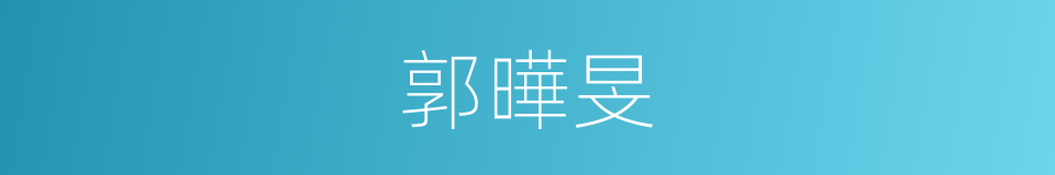 郭曄旻的同義詞