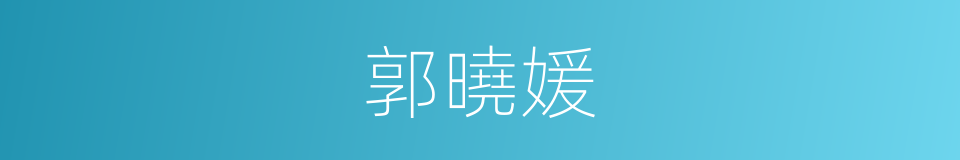 郭曉媛的同義詞