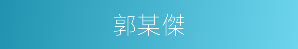 郭某傑的同義詞