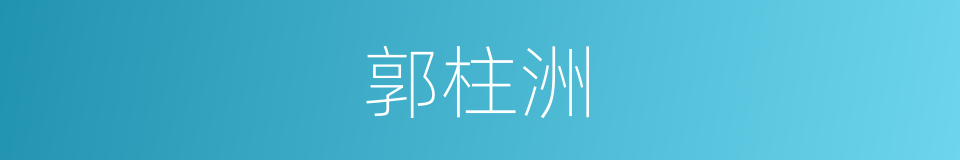 郭柱洲的同义词