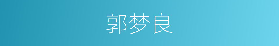 郭梦良的同义词