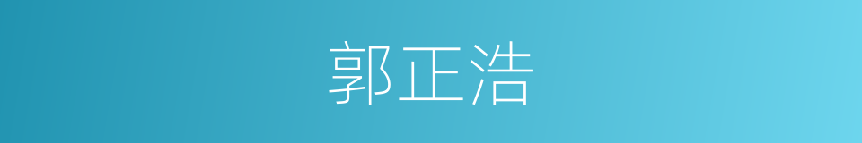 郭正浩的同义词