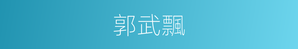 郭武飄的同義詞