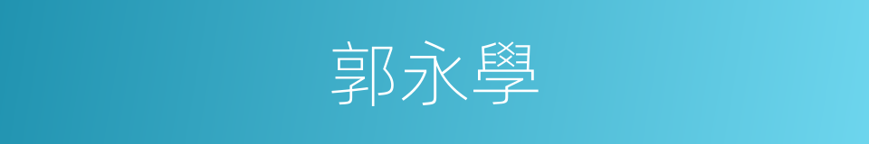 郭永學的同義詞