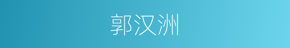 郭汉洲的同义词