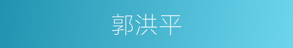 郭洪平的同义词