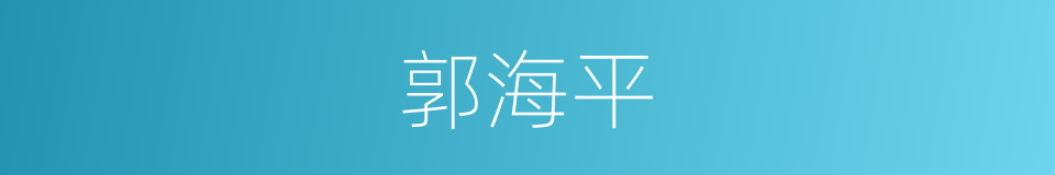 郭海平的同义词