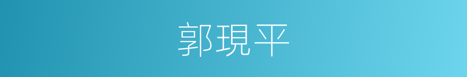 郭現平的同義詞