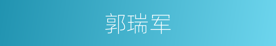郭瑞军的同义词