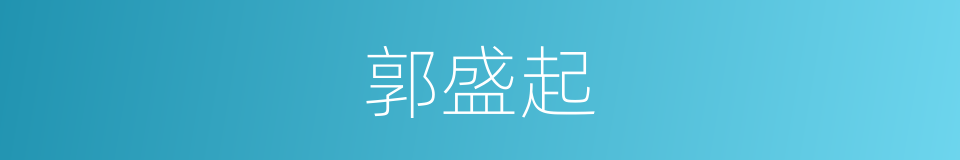 郭盛起的同义词