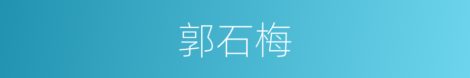 郭石梅的同义词