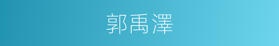 郭禹澤的同義詞