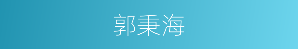 郭秉海的同义词