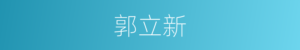 郭立新的同义词