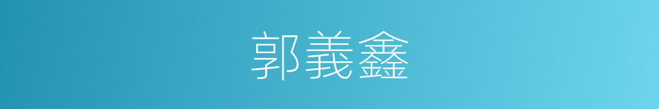 郭義鑫的同義詞