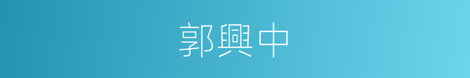 郭興中的同義詞