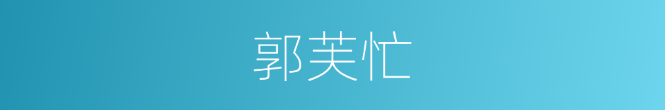 郭芙忙的同义词