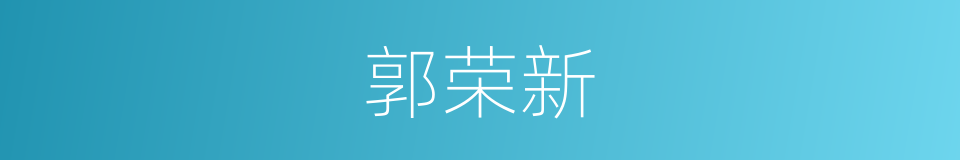 郭荣新的同义词