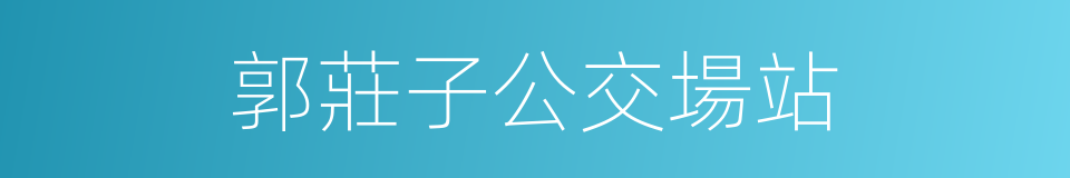 郭莊子公交場站的同義詞