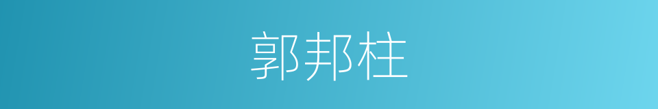 郭邦柱的同义词