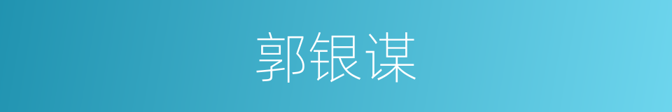 郭银谋的同义词