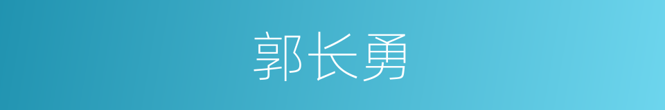 郭长勇的同义词