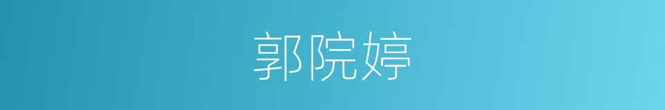 郭院婷的同义词