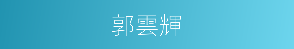 郭雲輝的同義詞