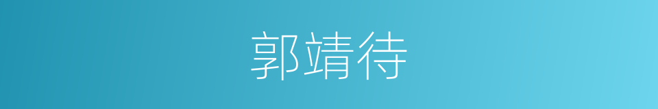 郭靖待的同义词