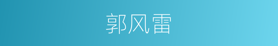 郭风雷的同义词